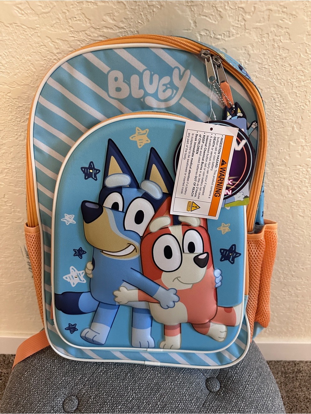 Bluey Kids Backpack - Blue & Orange